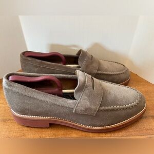 J. Crew Men's Suede Loafers Gray 8 1/5